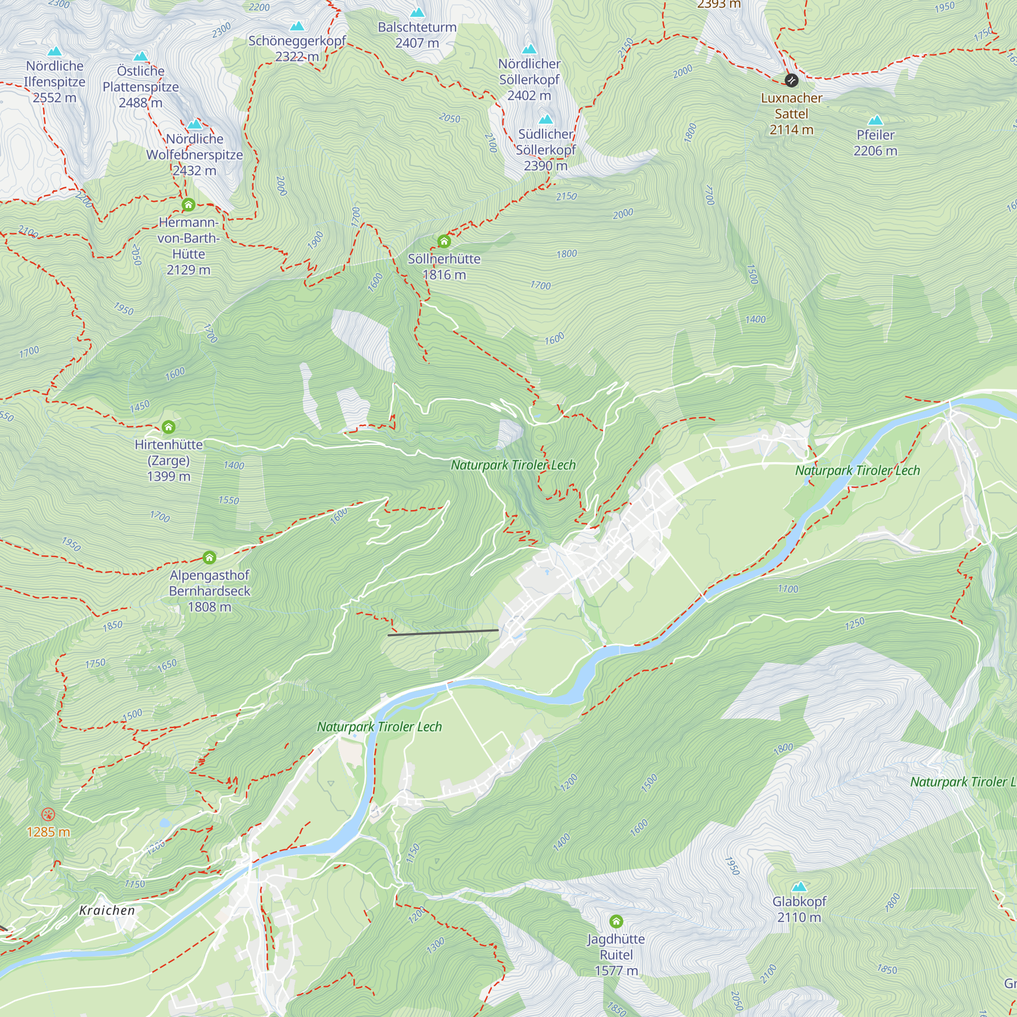 Gibler Alm map