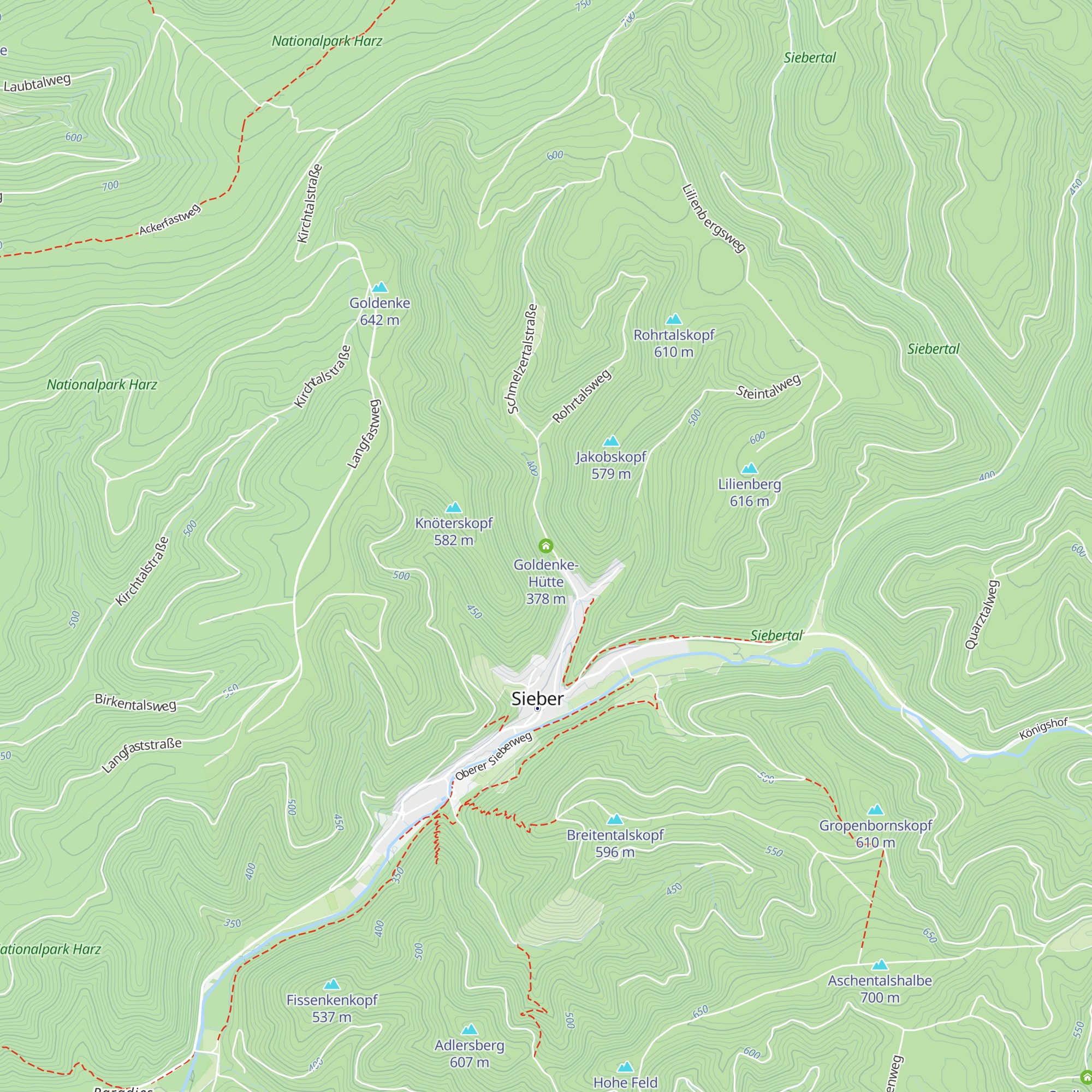 Goldenke-Hütte map