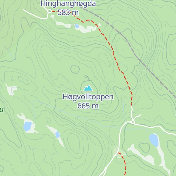 Map of Høgvolltoppen