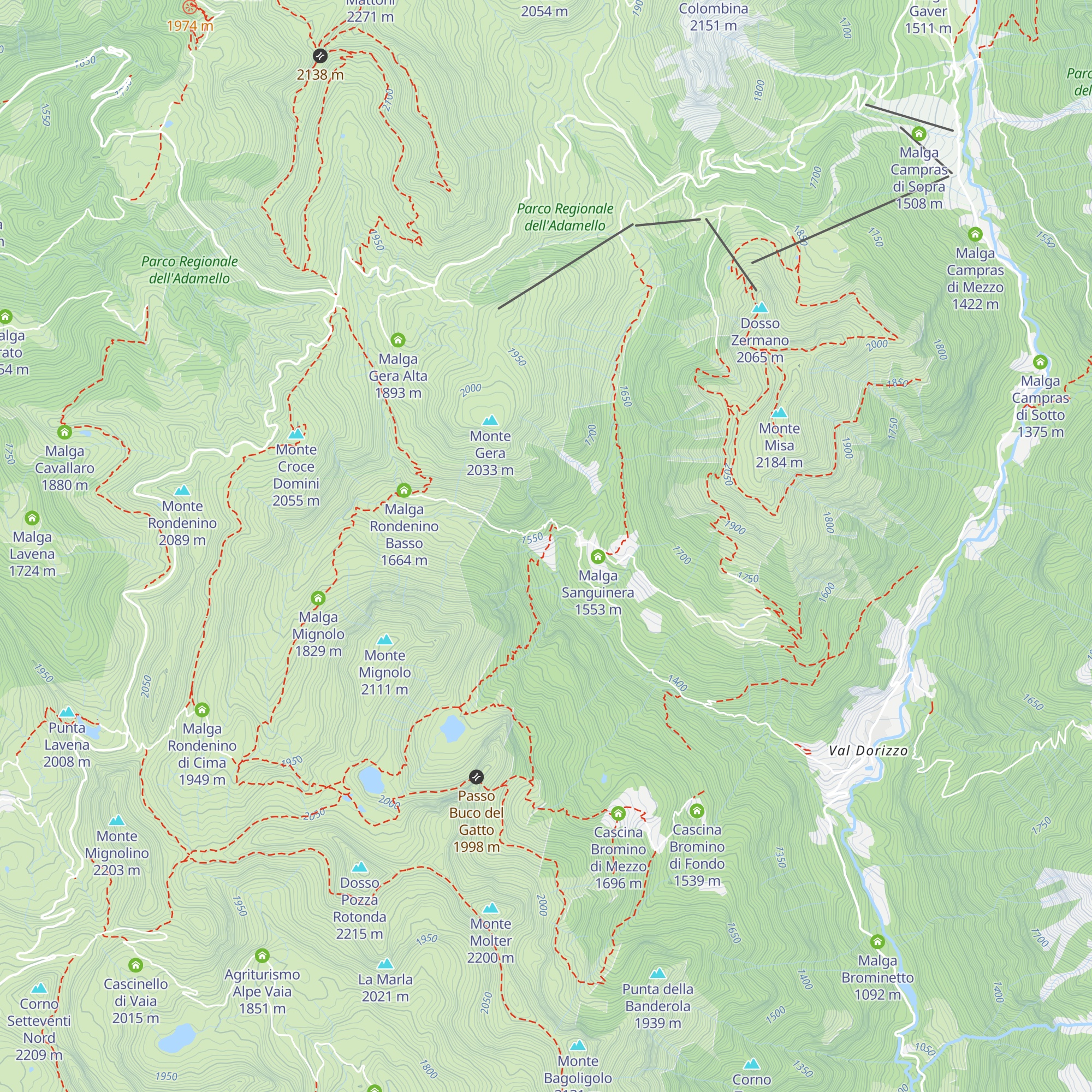 Malga Tovaioli map