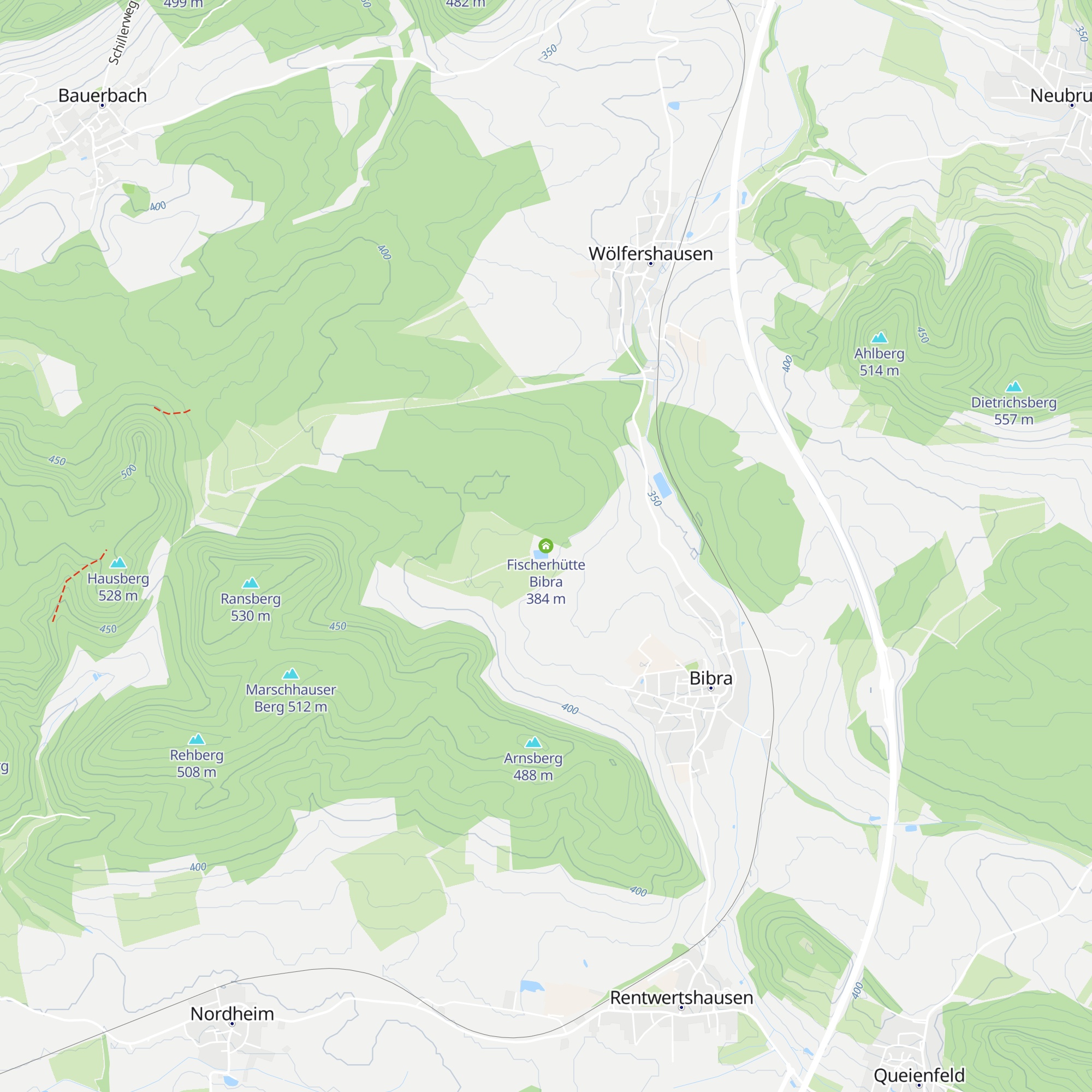 Fischerhütte Bibra map