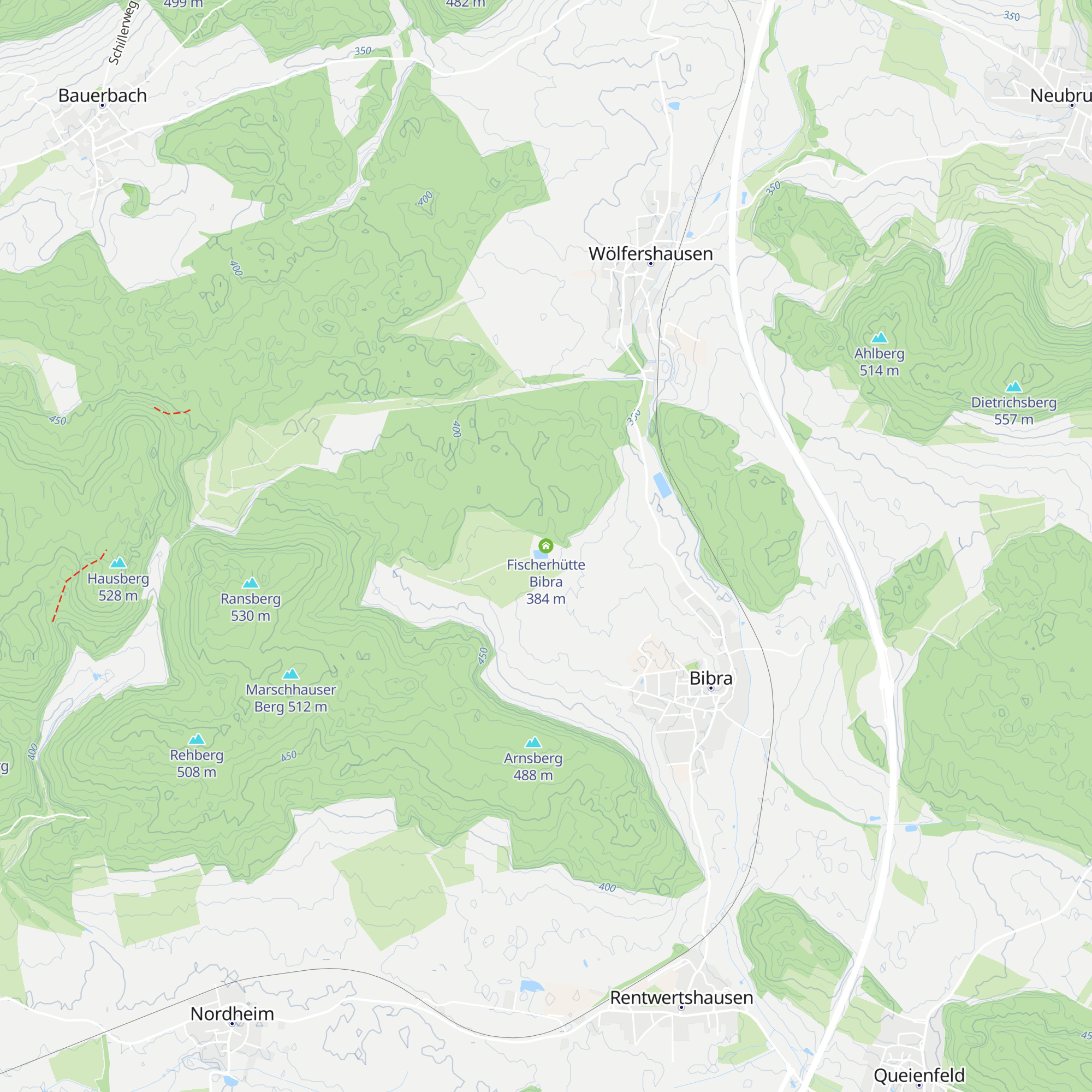 Fischerhütte Bibra map