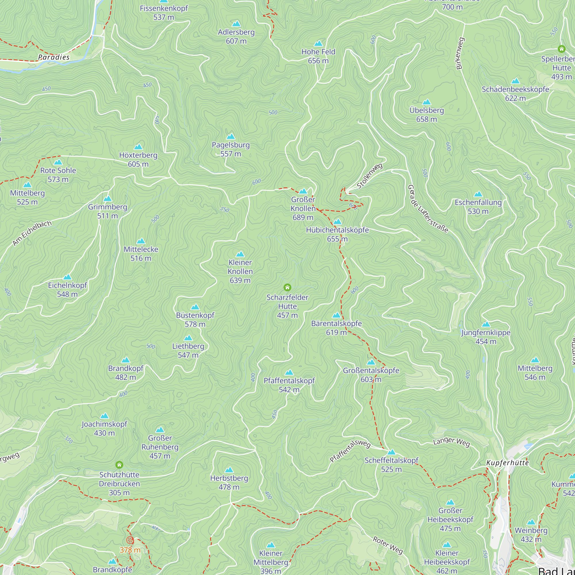 Scharzfelder Hütte map