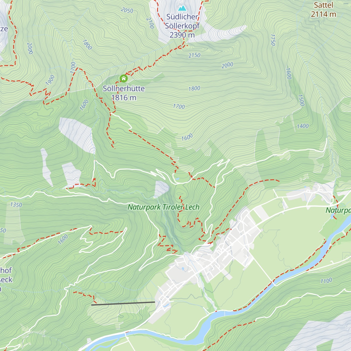 Berghütte Kasermandl map