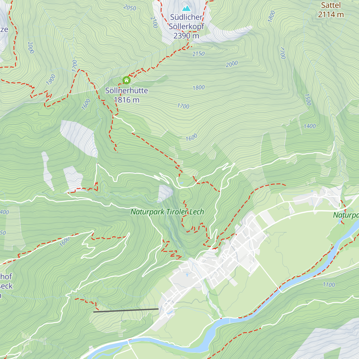 Berghütte Kasermandl map