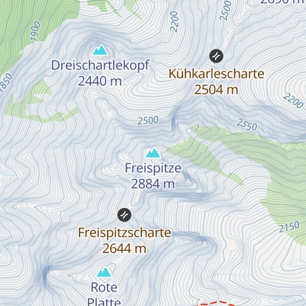 Map of Freispitze