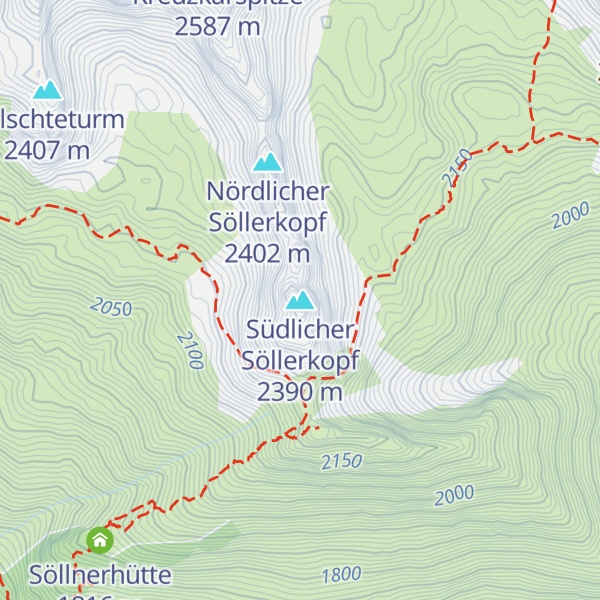 Map of Südlicher Söllerkopf