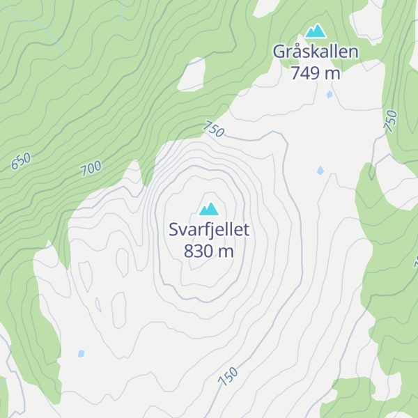Map of Svarfjellet