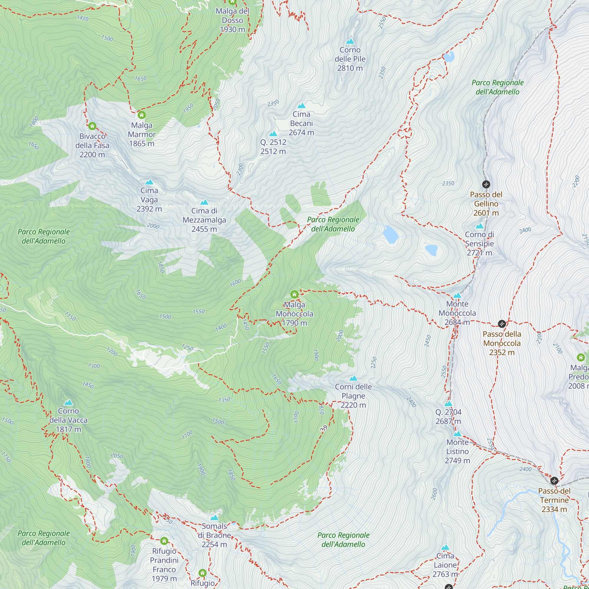 Malga Monòccola map