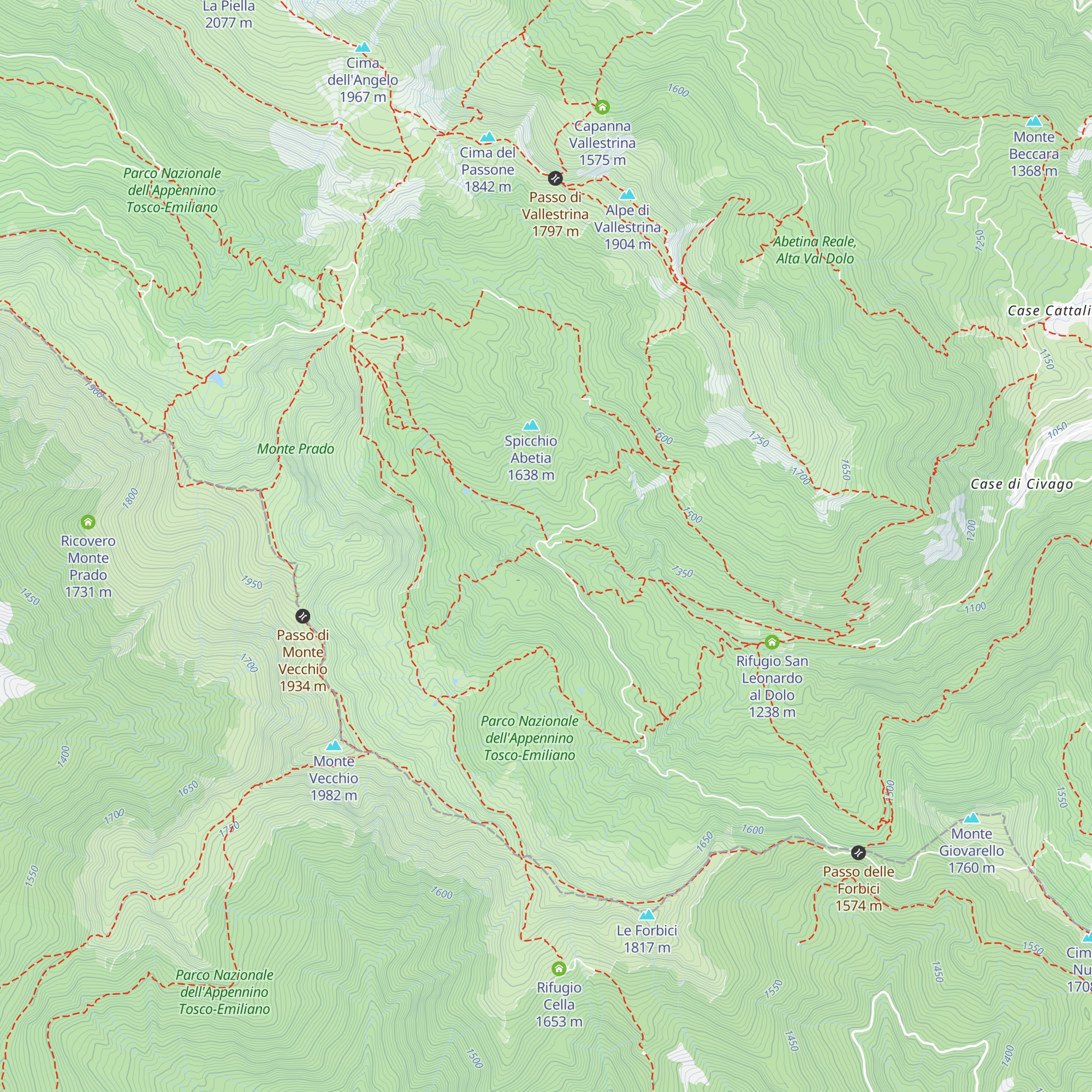 Rifugio Segheria dell'Abetina Reale map