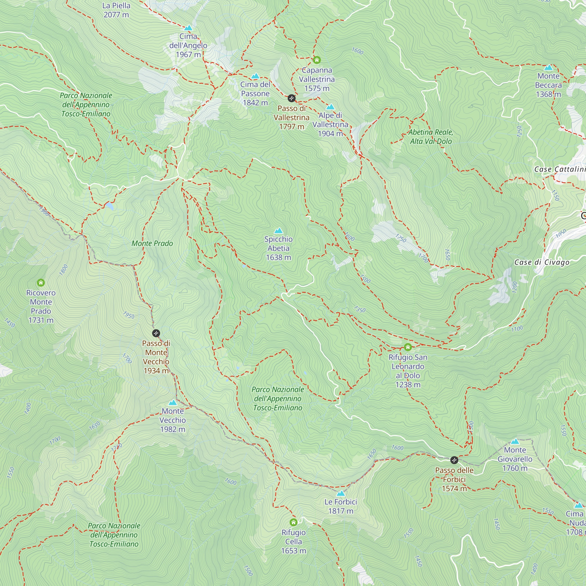 Rifugio Casa del Custode dell'Abetina Reale map