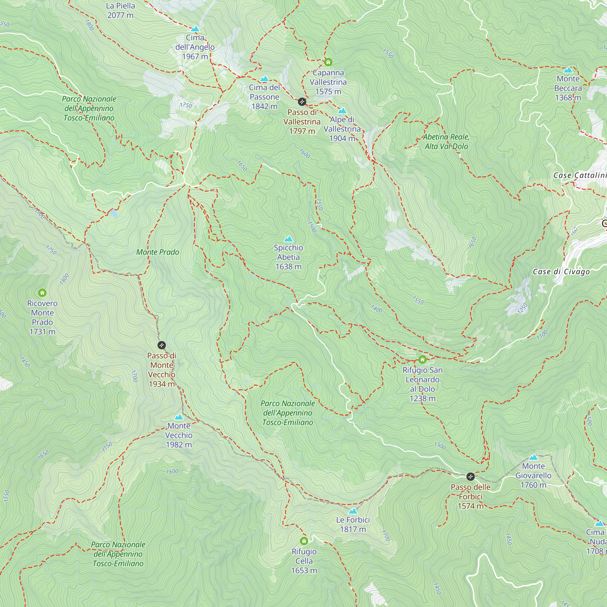 Rifugio Casa del Custode dell'Abetina Reale map
