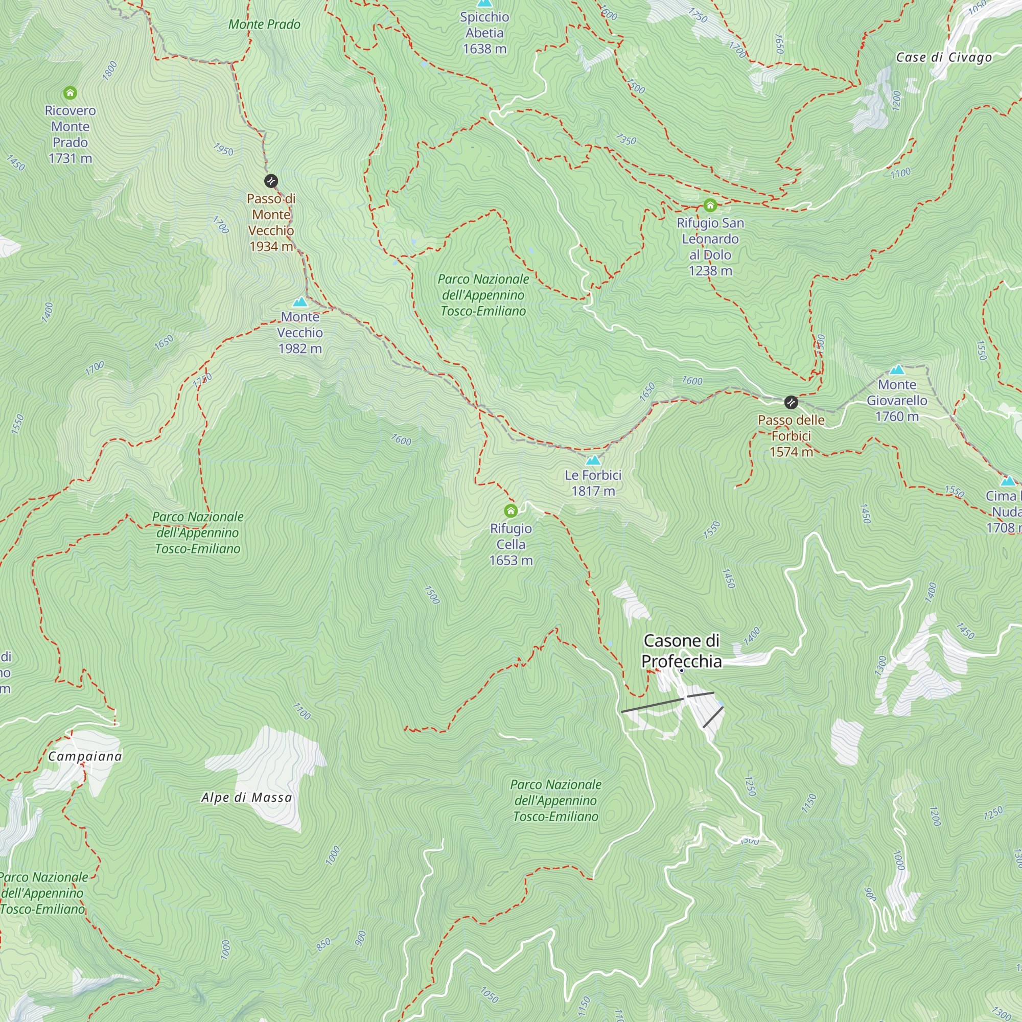 Rifugio Cella map