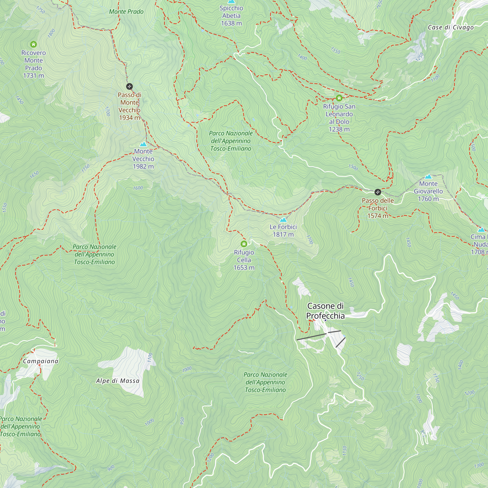 Rifugio Cella map