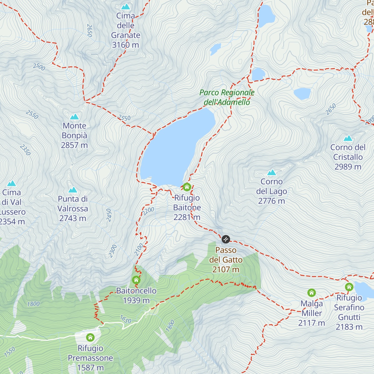 Rifugio Baitone map