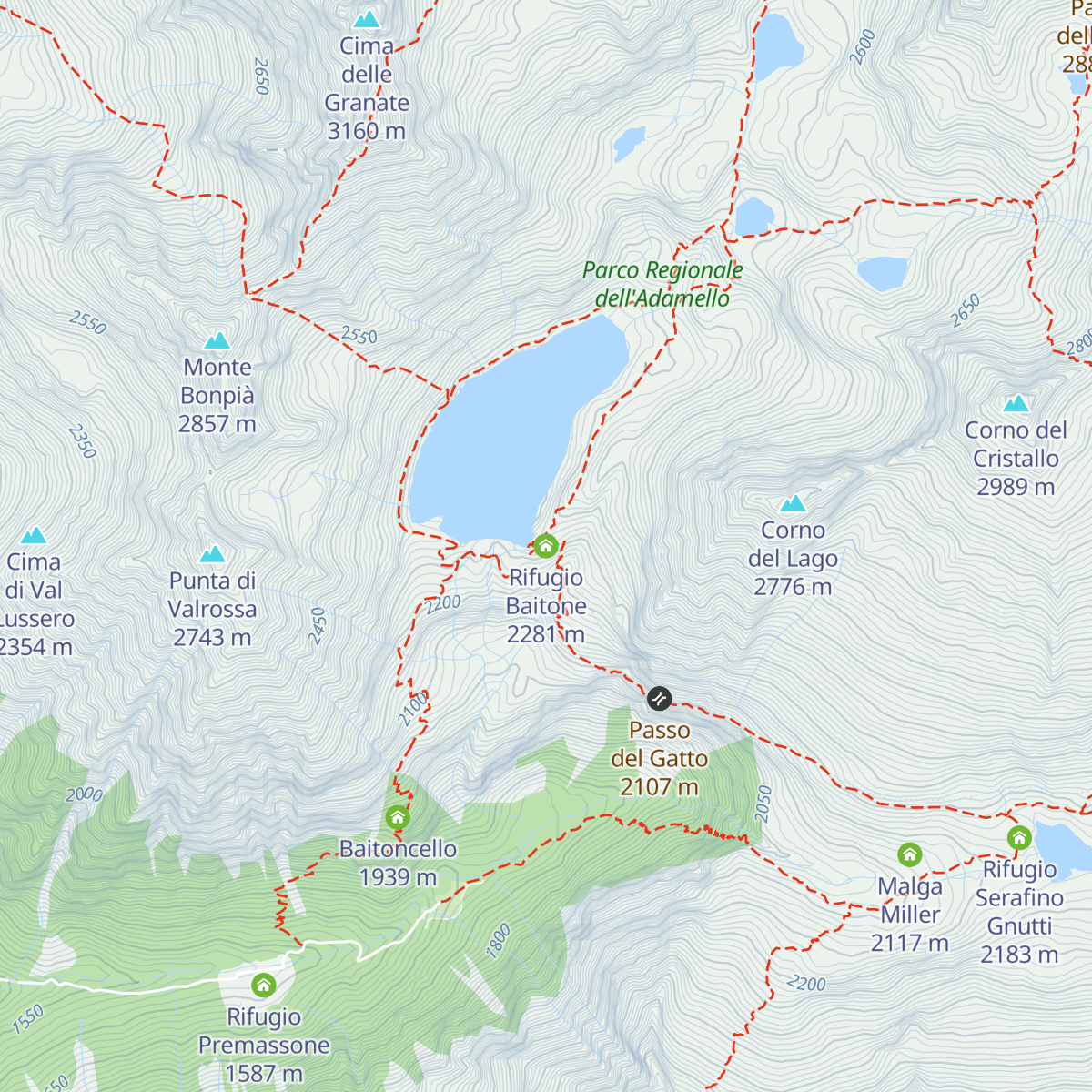 Rifugio Baitone map