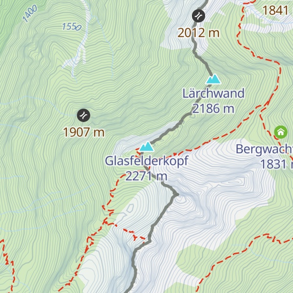 Map of Glasfelderkopf
