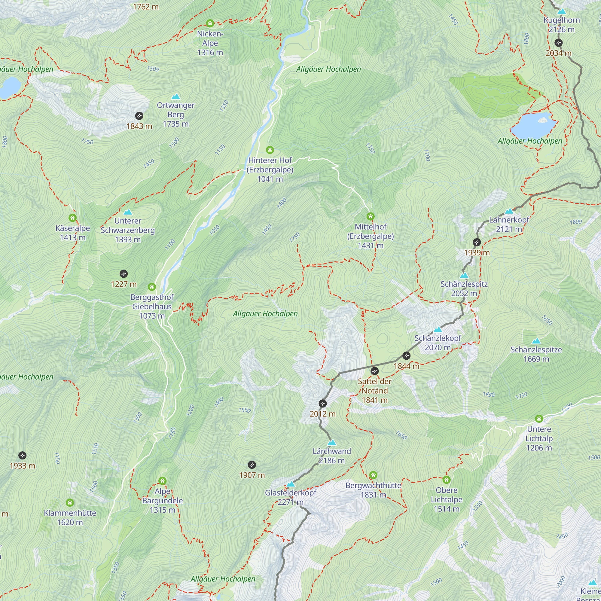 Sattelhütte map