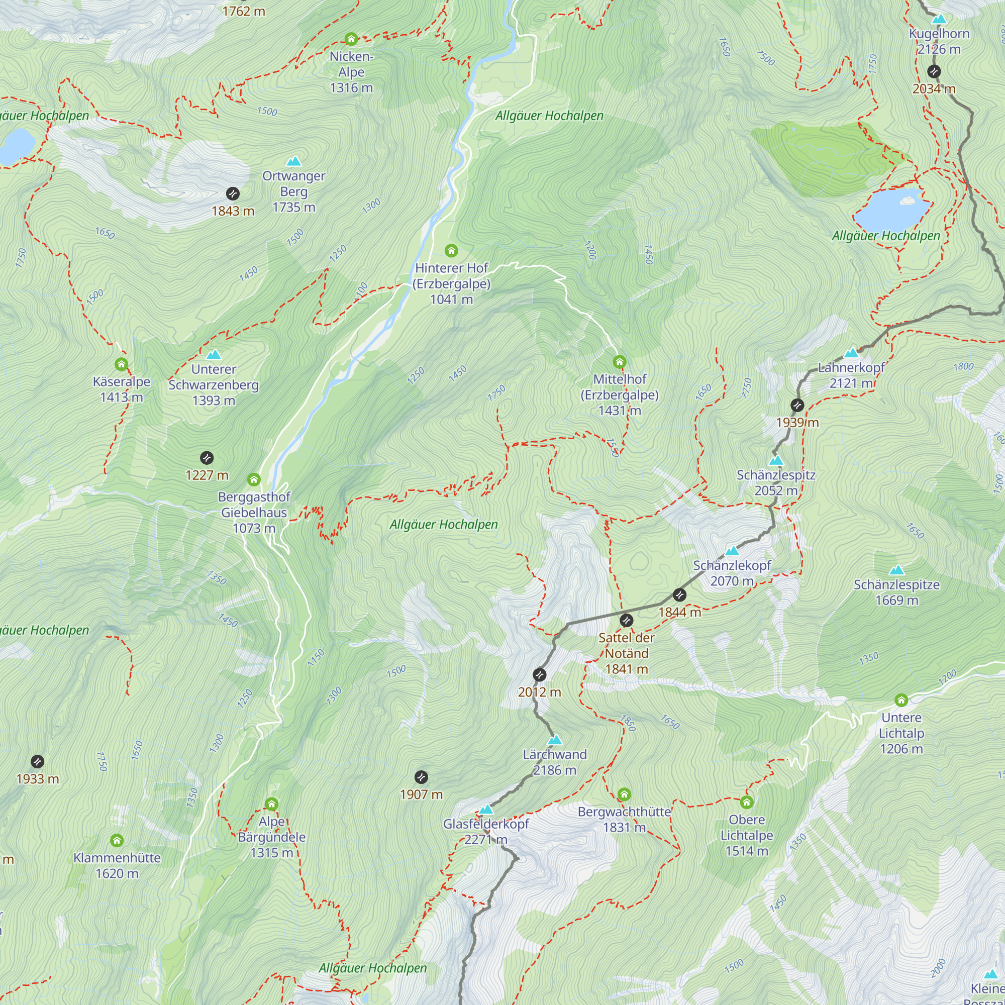 Sattelhütte map