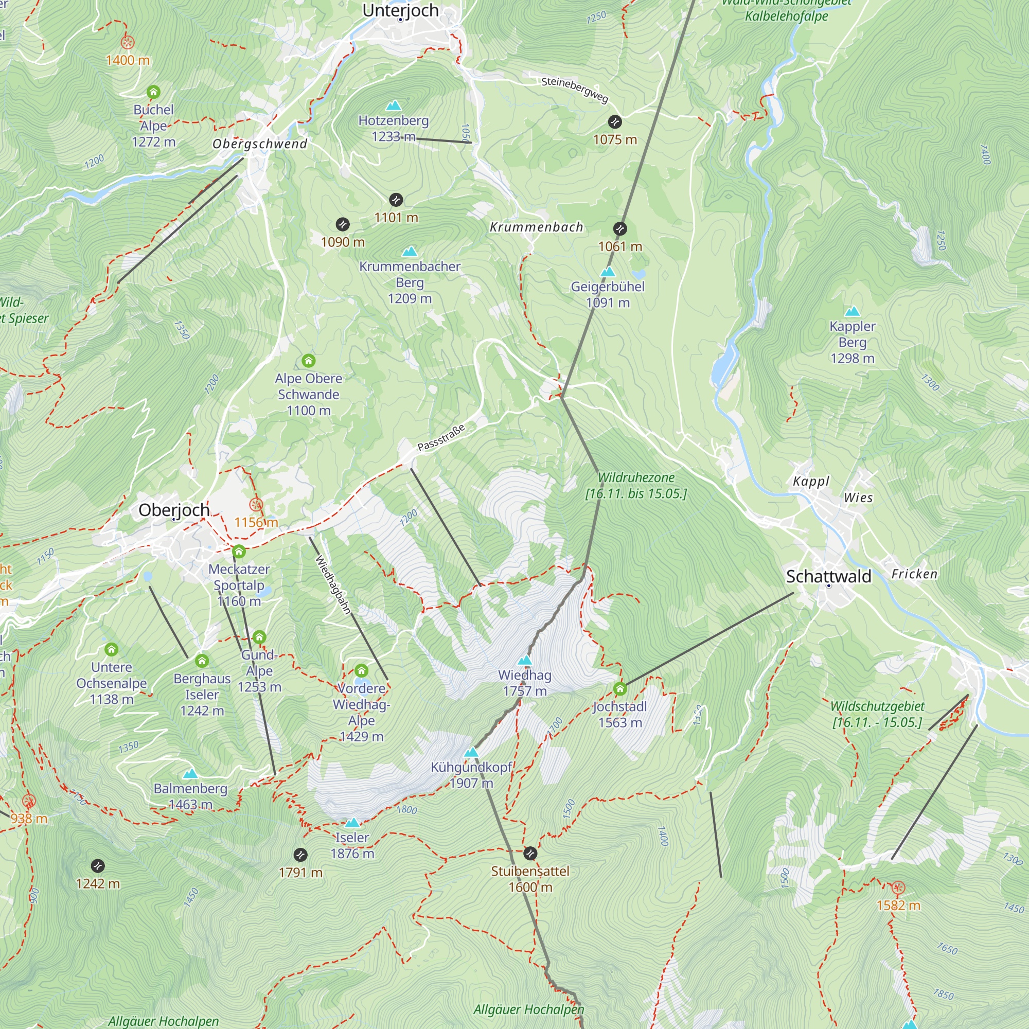 Hintere Wiedhag-Alpe map