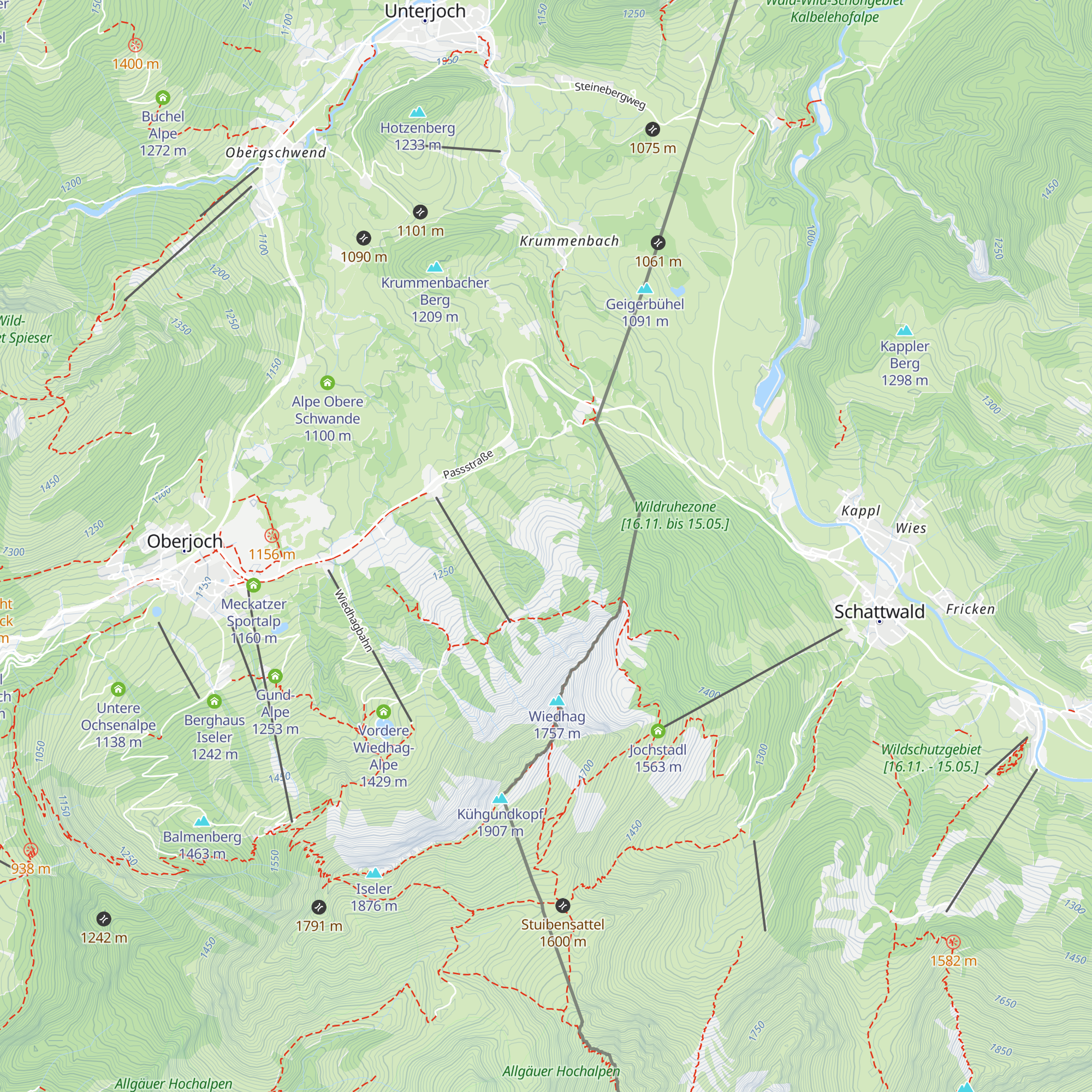 Hintere Wiedhag-Alpe map