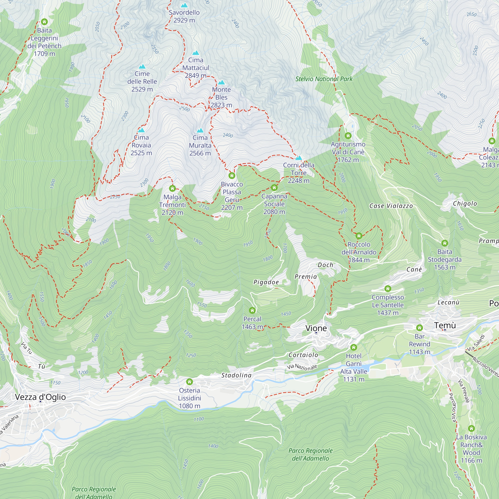 Roccolo del Rundulì map