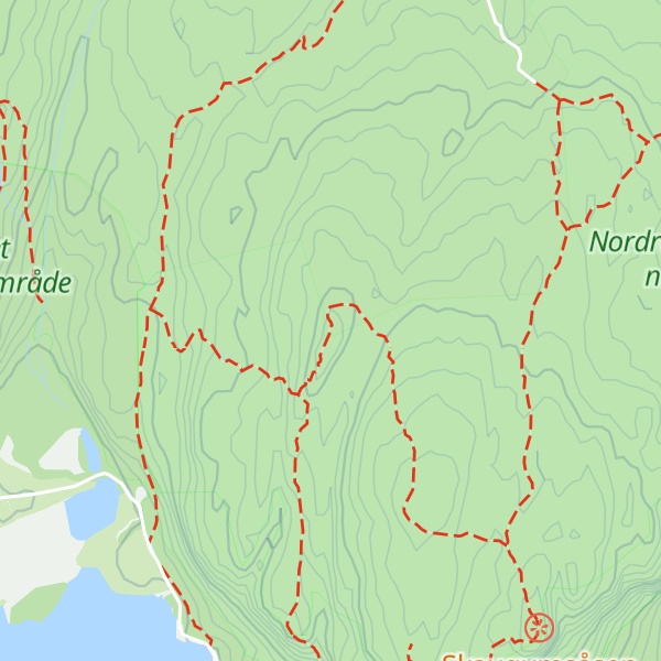 Map of Djupedalsåsen
