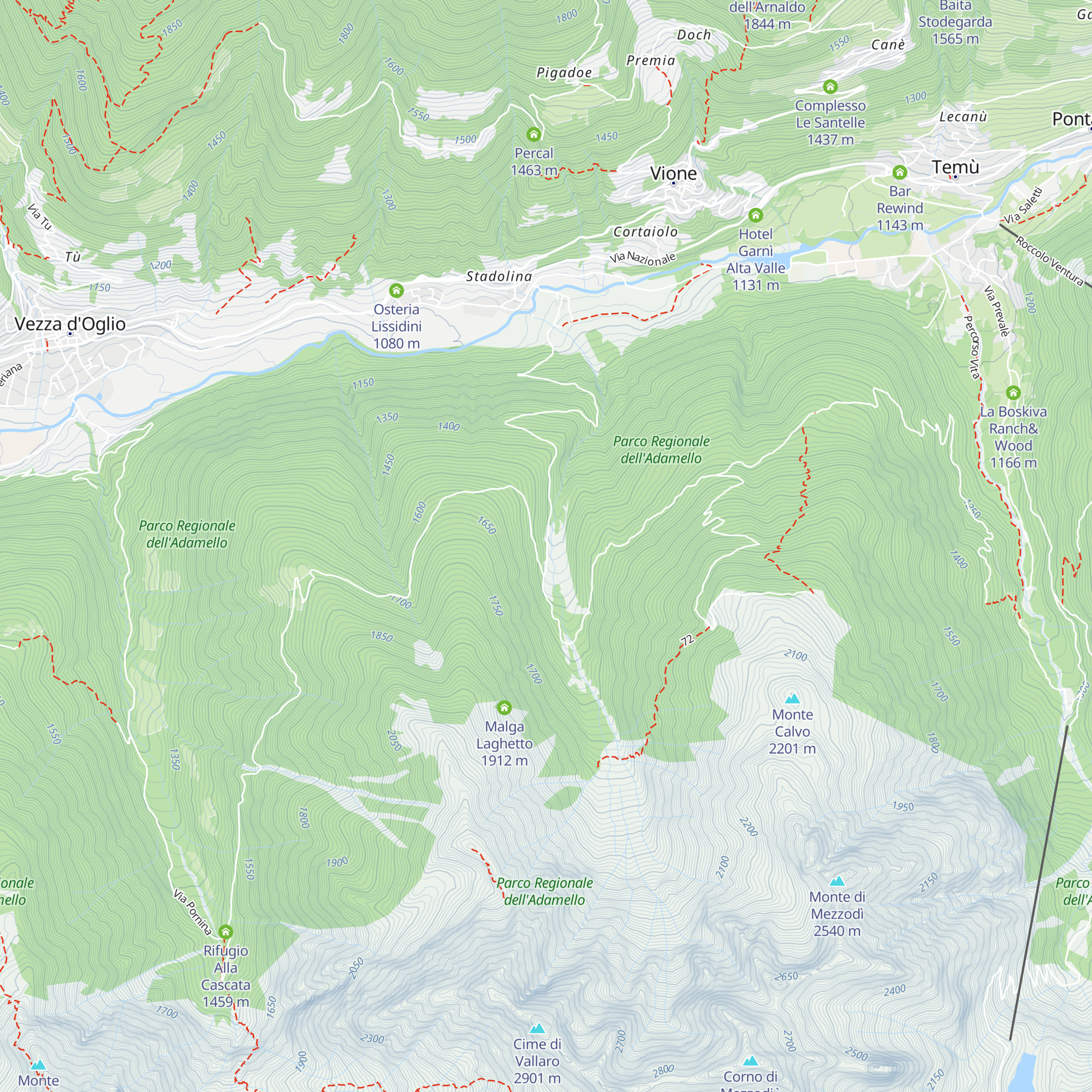Capanna Sociale Val Vallaro map