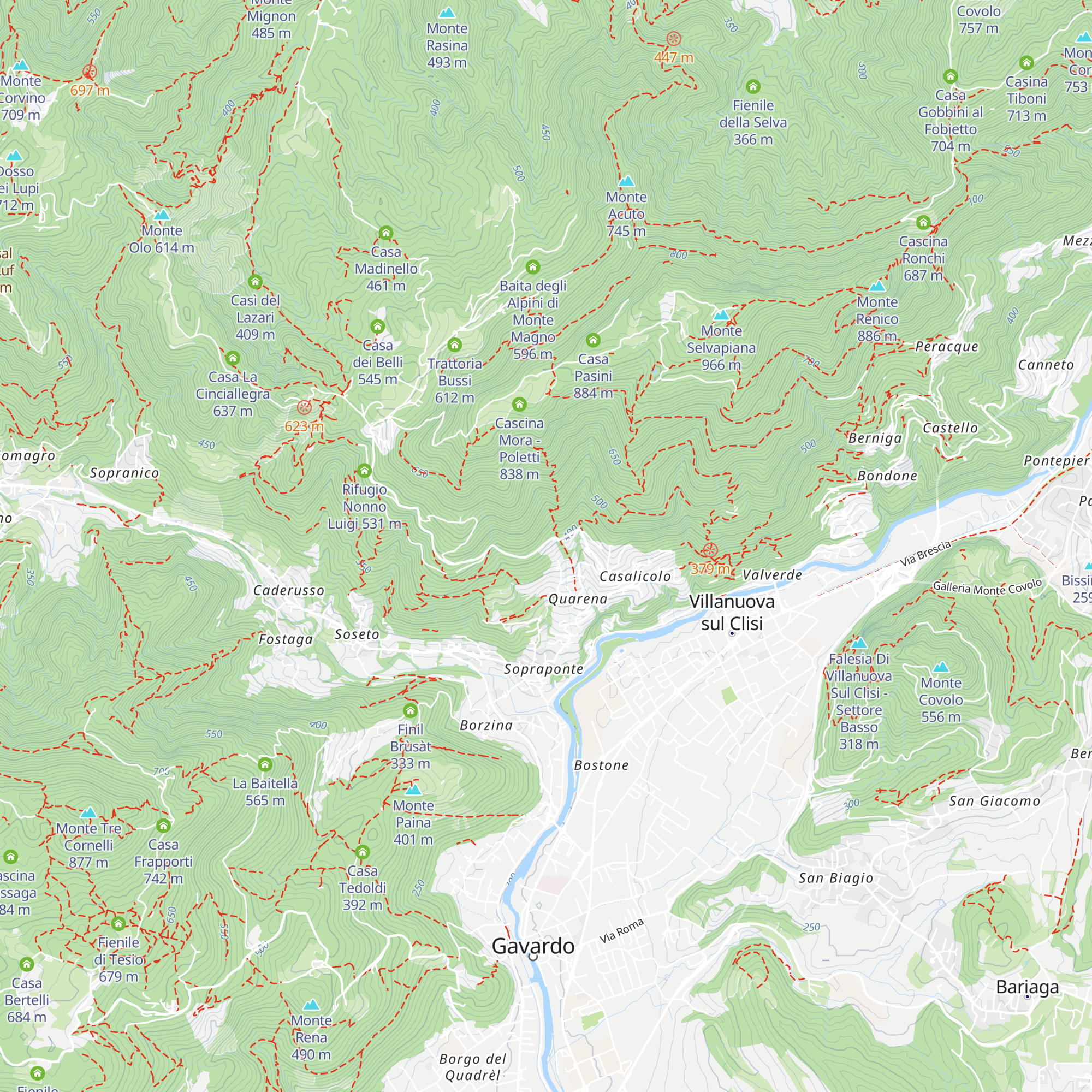 Bai del Masentini map