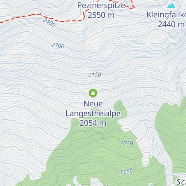Map of Neue Langestheialpe