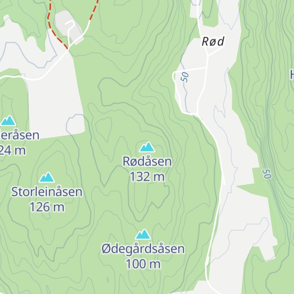 Map of Rødåsen