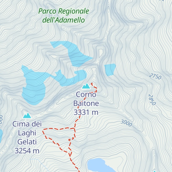 Map of Corno Baitone