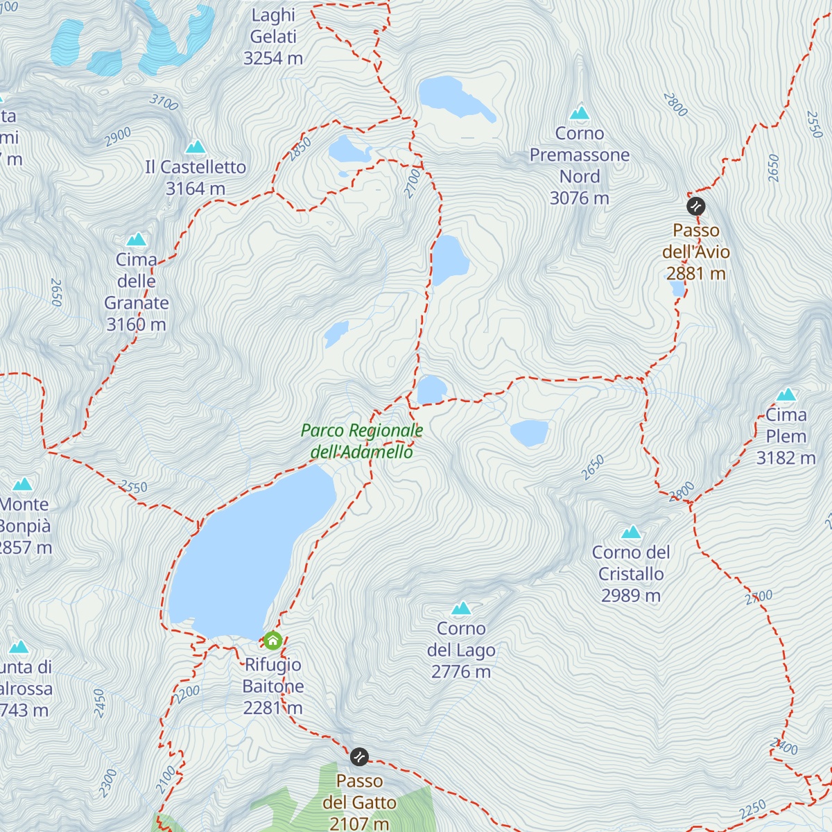 Rifugio Franco Tonolini map