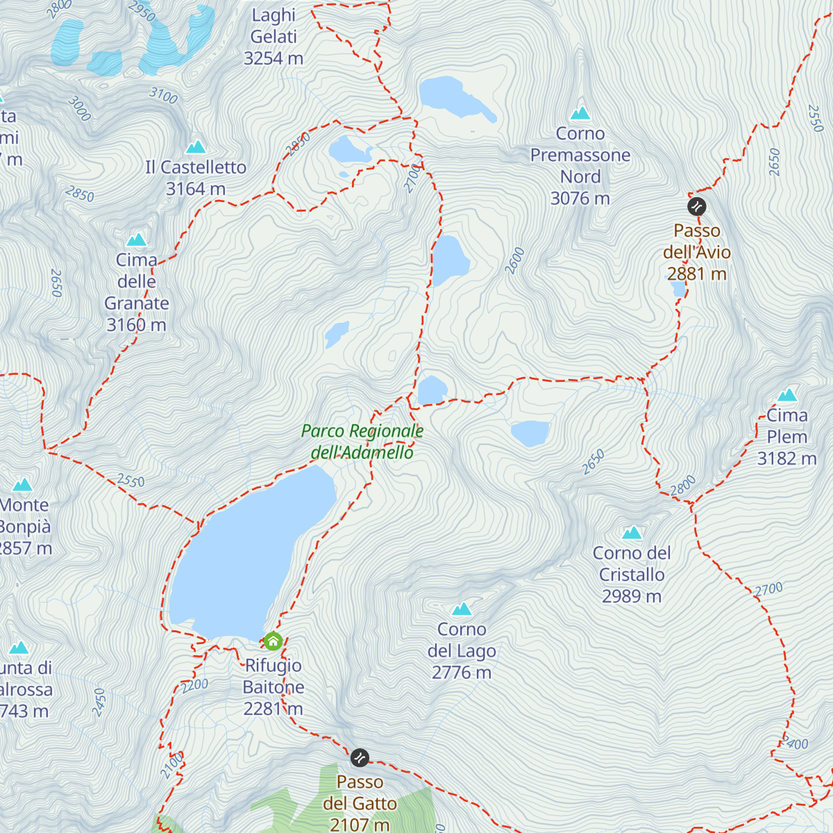 Rifugio Franco Tonolini map