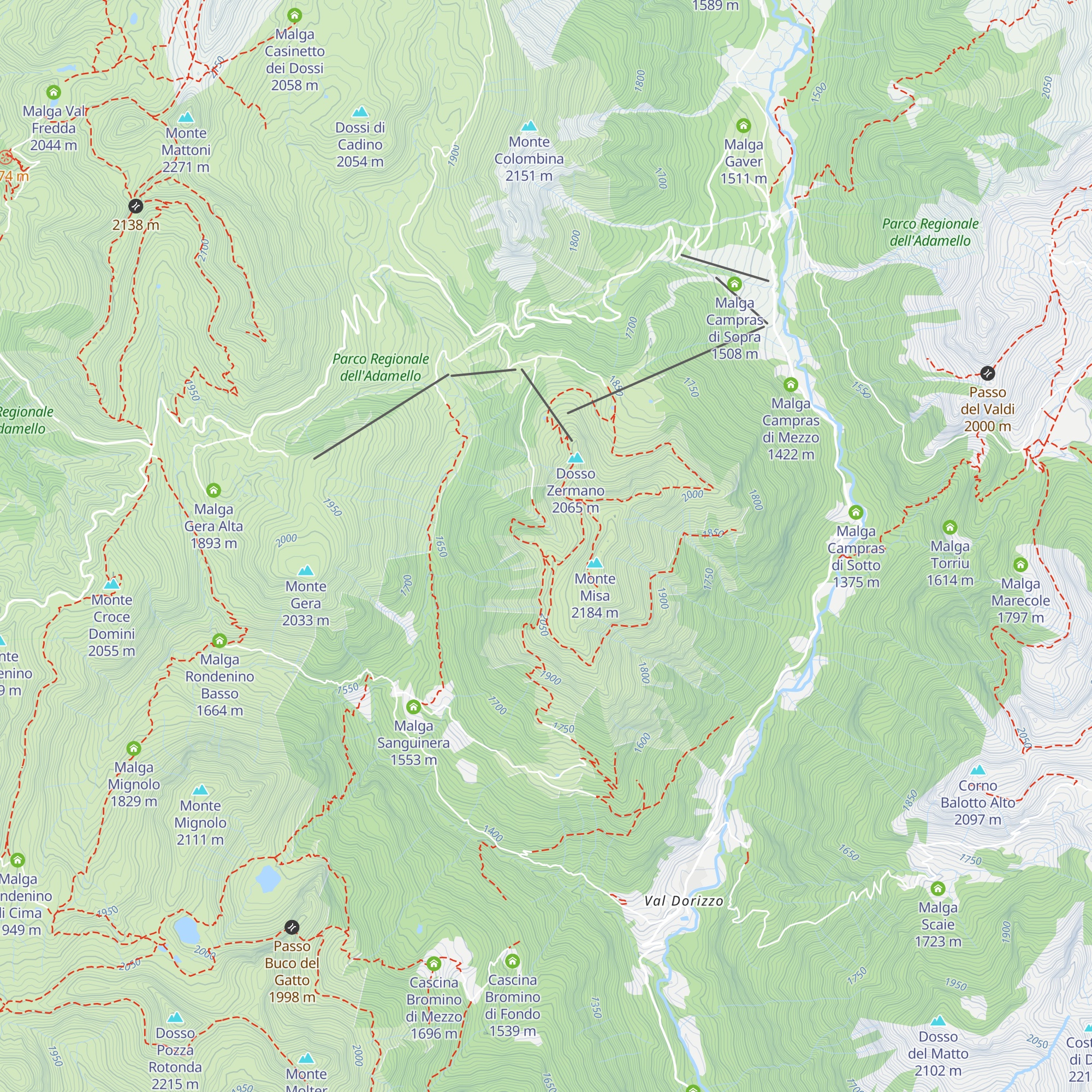 Cascinello della Misa map