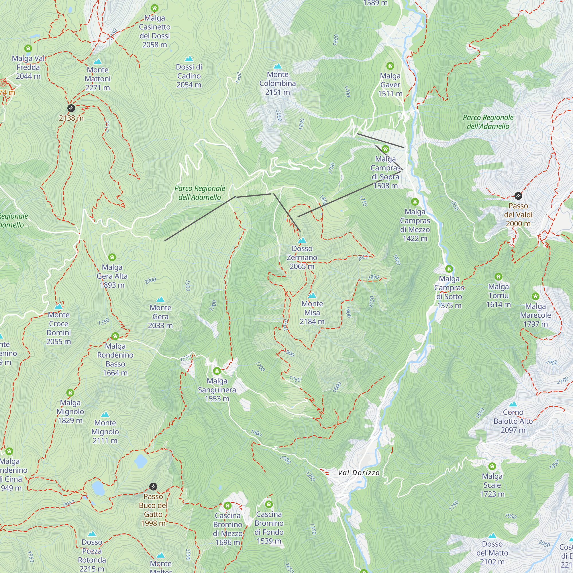 Cascinello della Misa map