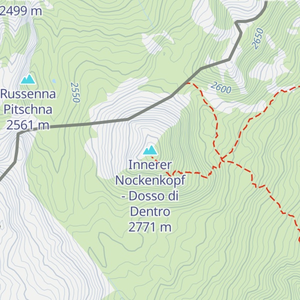 Map of Innerer Nockenkopf - Dosso di Dentro