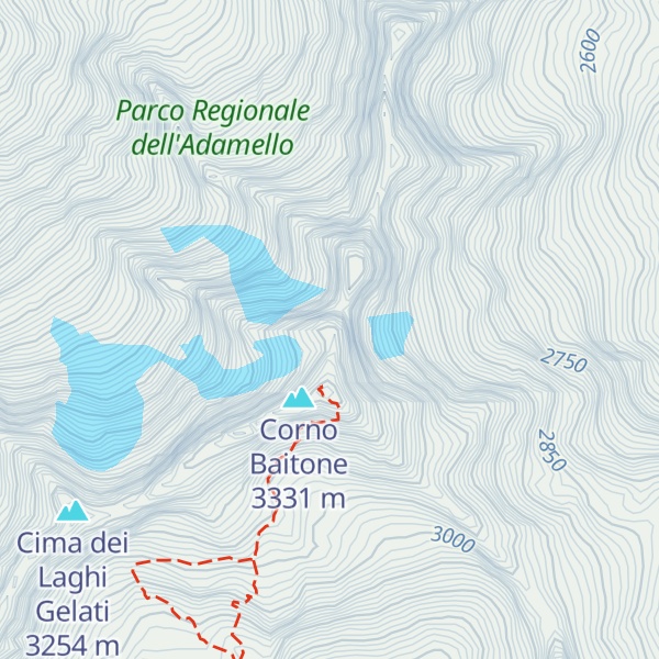 Map of Cima Wanda