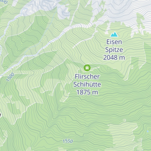 Map of Flirscher Bergrettungshütte