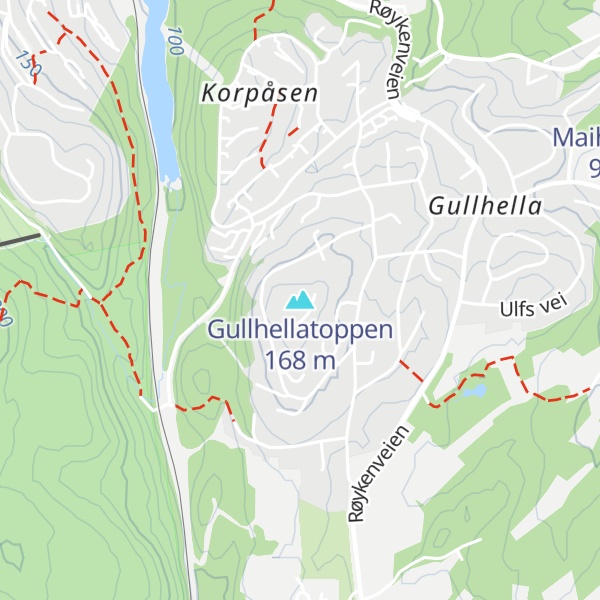 Map of Gullhellatoppen