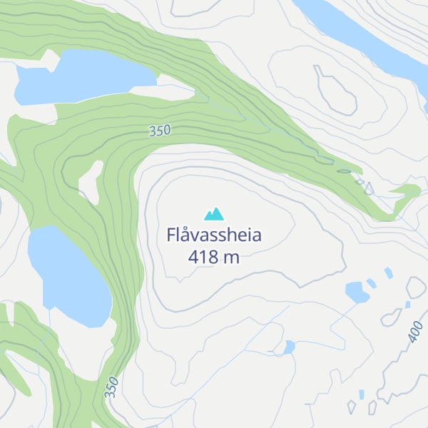 Map of Flåvassheia