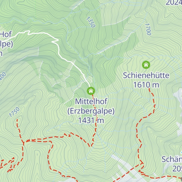 Map of Mittelhof (Erzbergalpe)