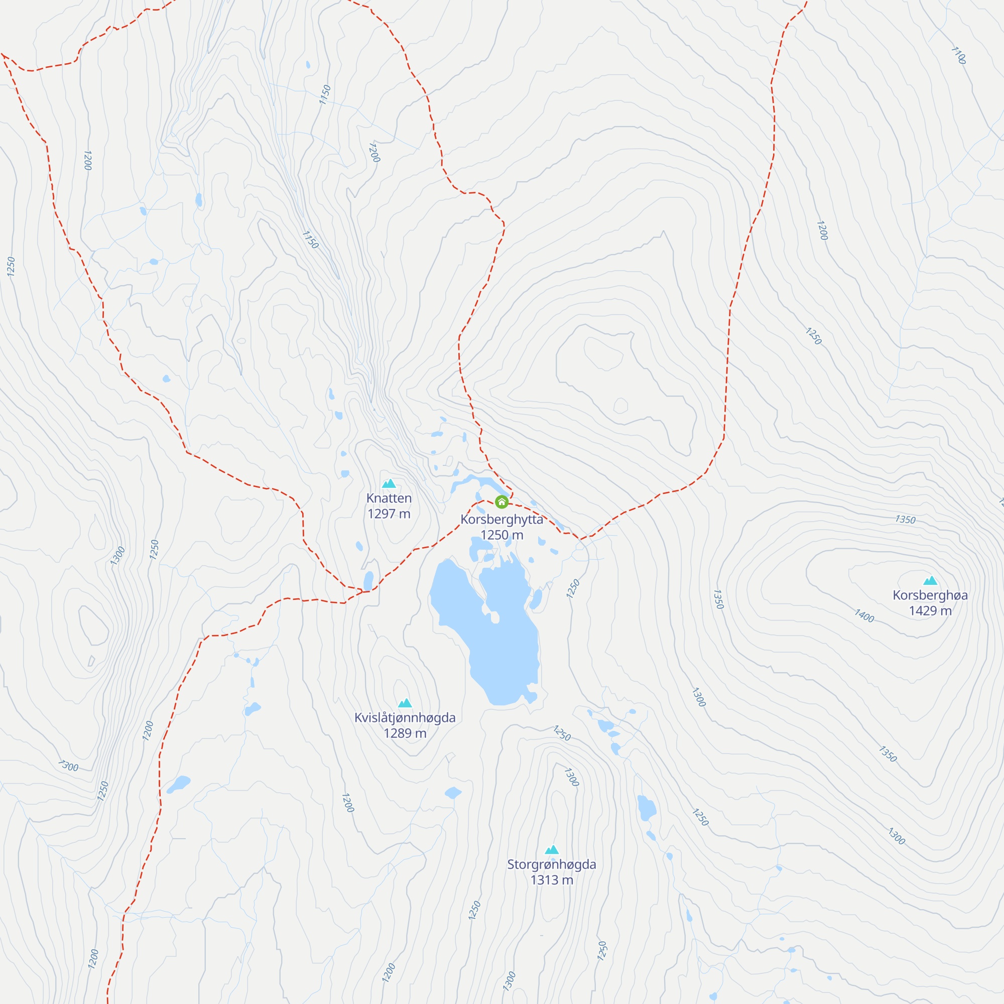 Korsberghytta map