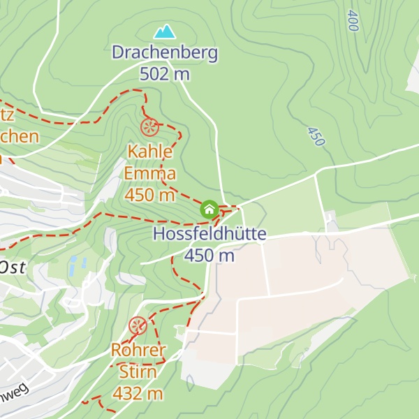 Map of Hossfeldhütte