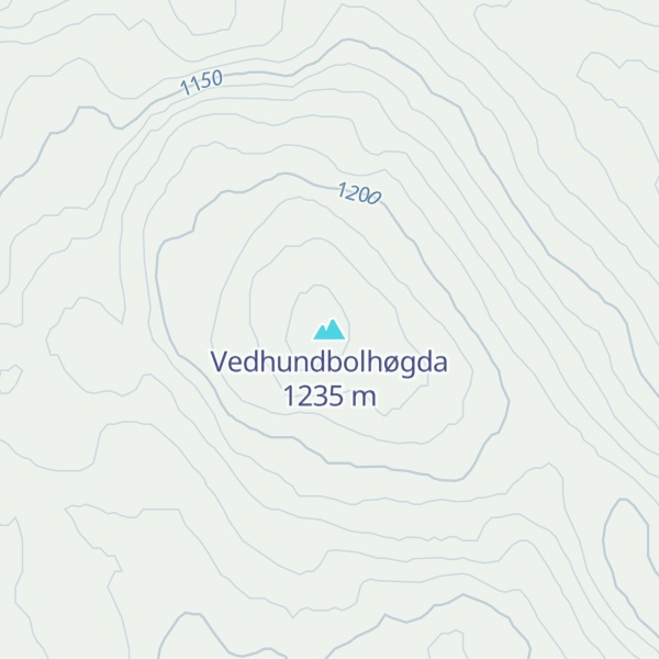 Map of Vedhundbolhøgda