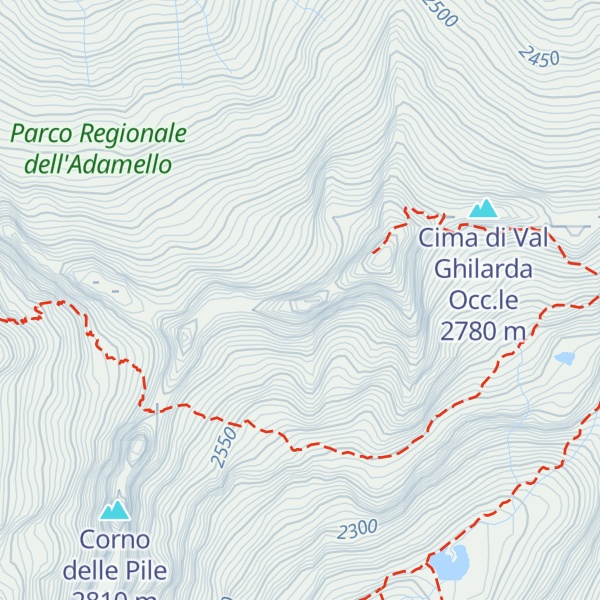 Map of Corno Orientale di Dois