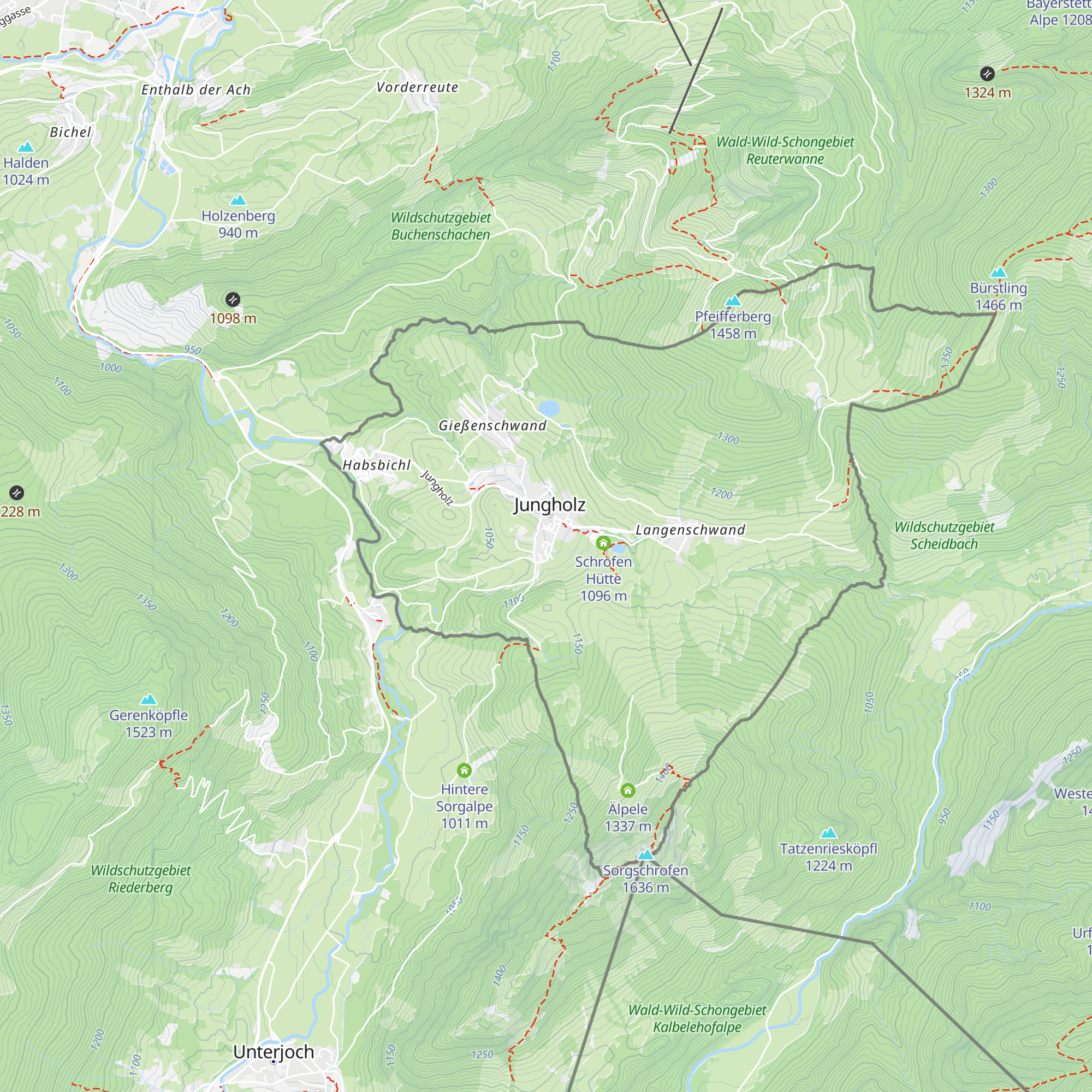 Tourismusinformation Jungholz map