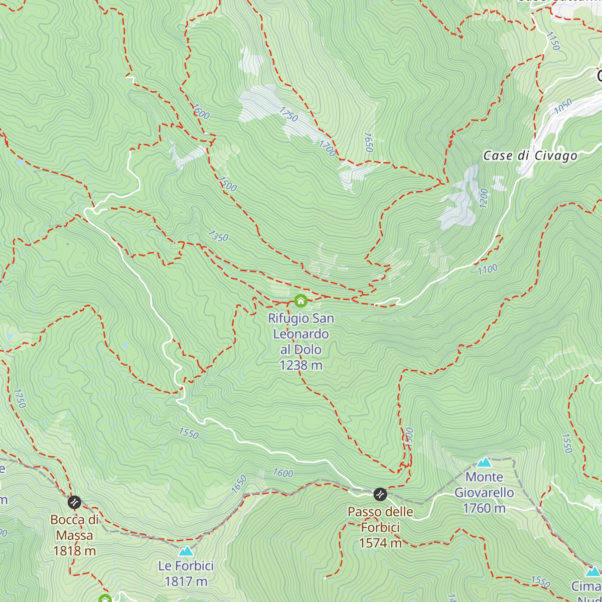 Rifugio San Leonardo al Dolo map