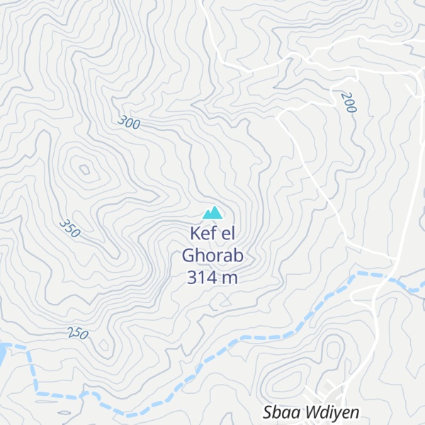 Map of Kef el Ghorab