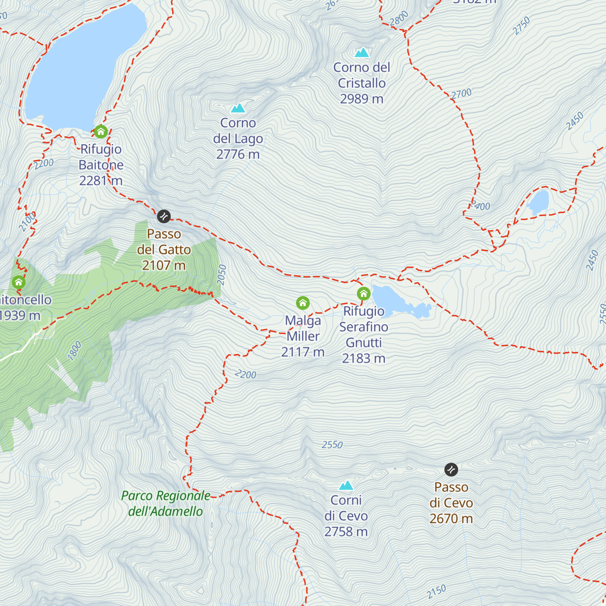 Malga Miller map